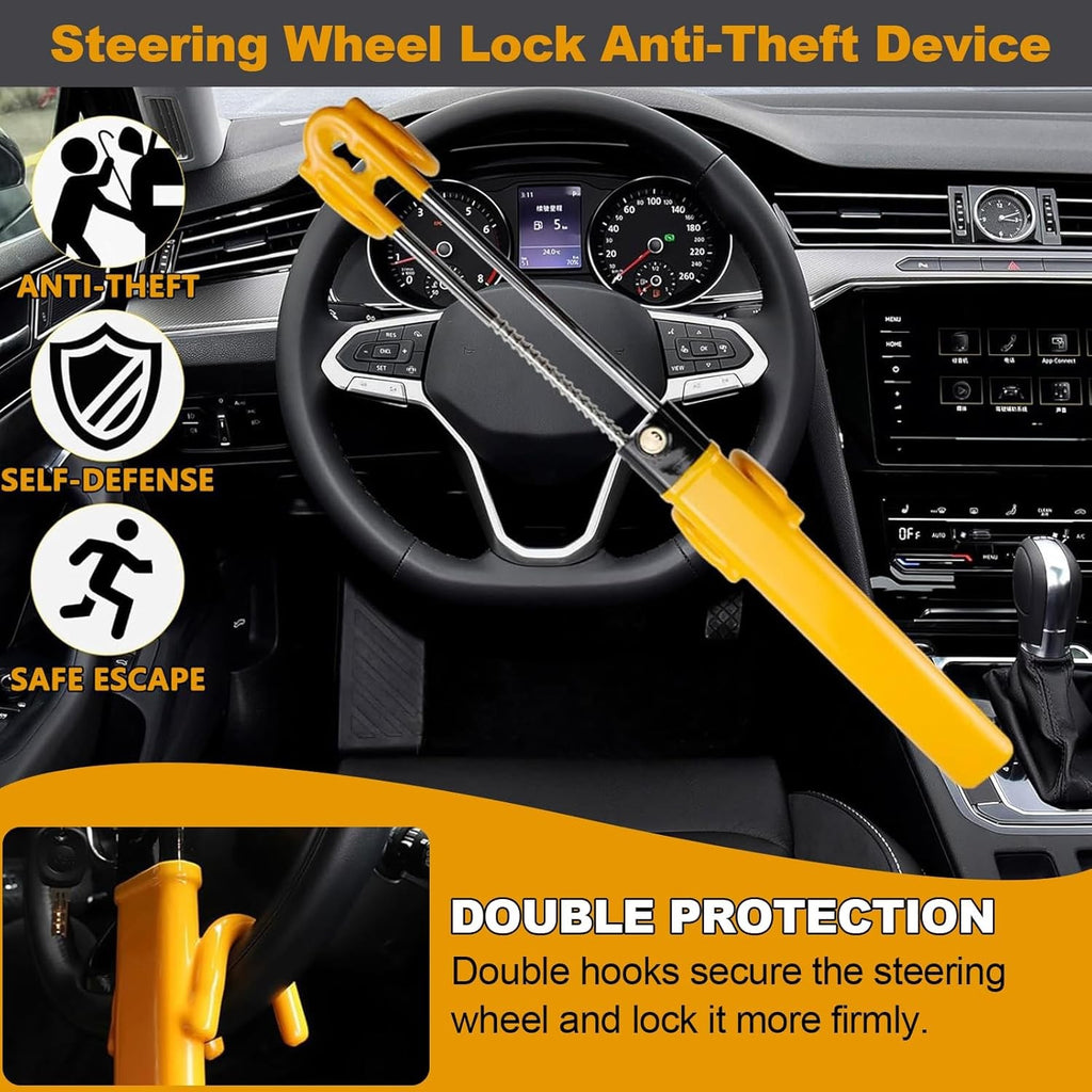 Car Steering Wheel Lock HEAVY DUTY High Security Anti Theft Hook Van Hook Crook