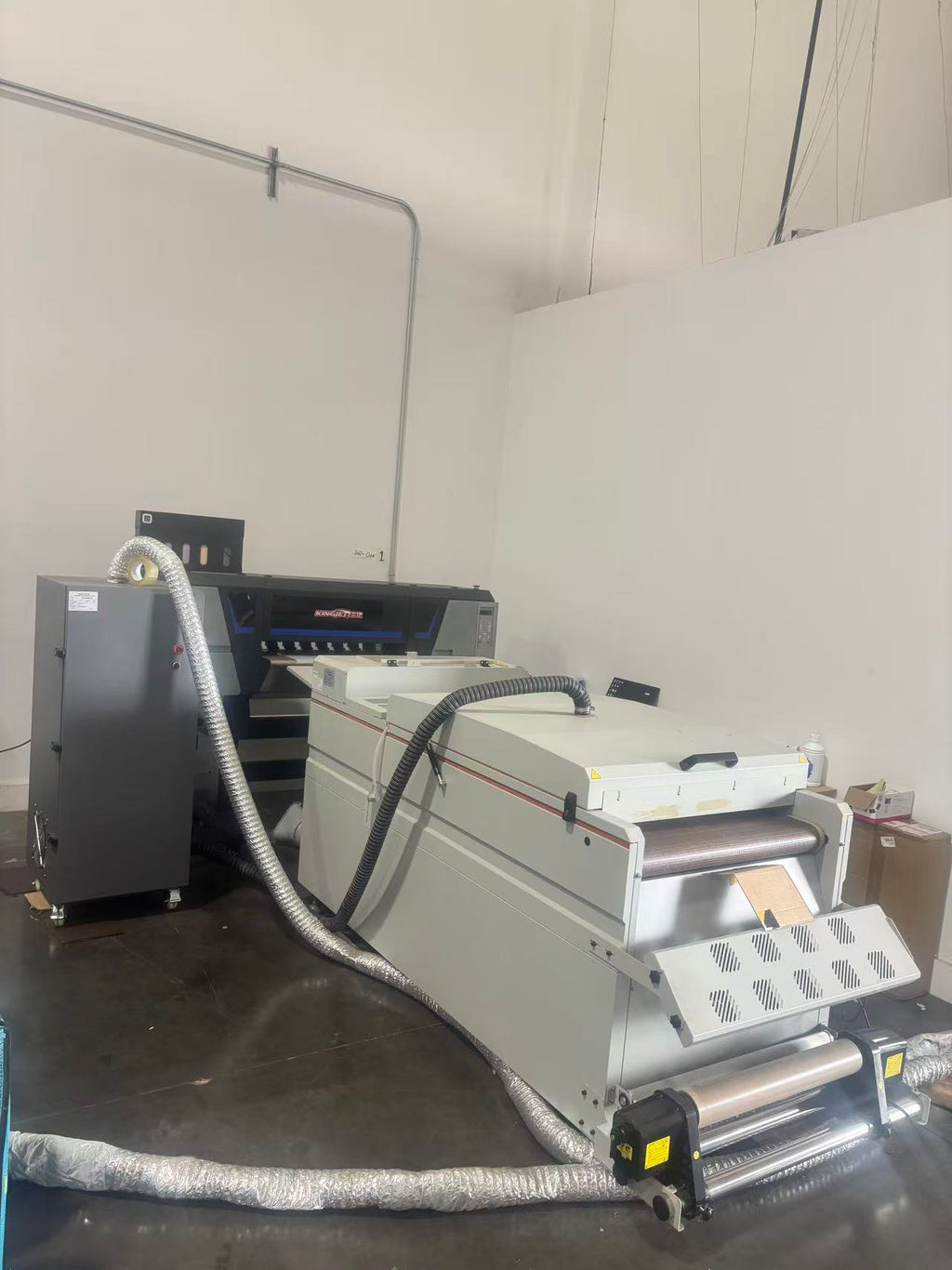 Used-KINGJET KJ-605 - 5 4 Head 60cm 24inch Industrial DTF Printer Direct-To-Film DTF Heat Transfer Printer