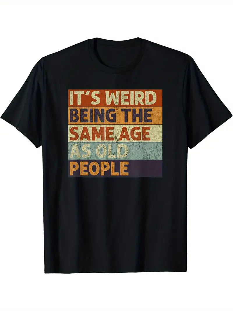 Camiseta de punto de seda helada con bloques de color para hombre