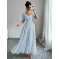 Women's Solid Color Casual Waist-cinching Jacquard Dress