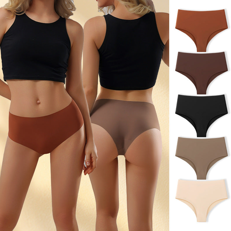 Women's Solid-Colored Breathable Seamless Ice Silk Underwear