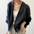 Retro Cotton-Feel Womens Thin Loose-Fit Sun-Protective Top