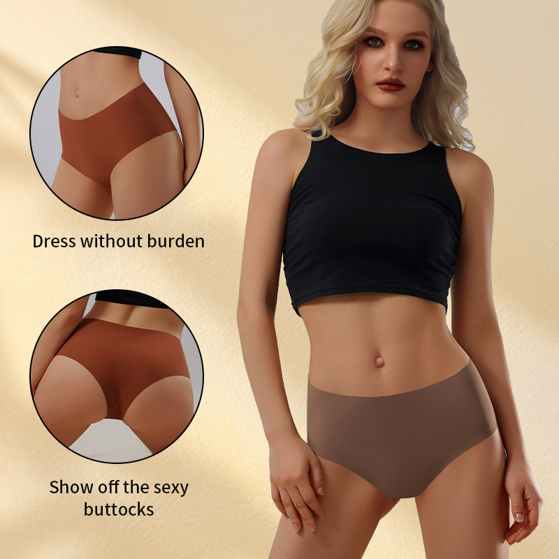 Women's Solid-Colored Breathable Seamless Ice Silk Underwear
