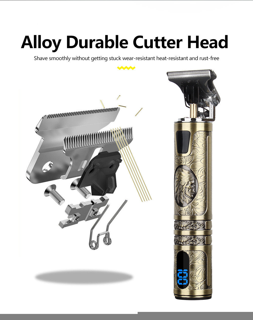 USB Electric Hair Clippers Rechargeable Shaver Beard Trimmer Professional Men Hair Cutting Machine Beard Barber Hair Cut
